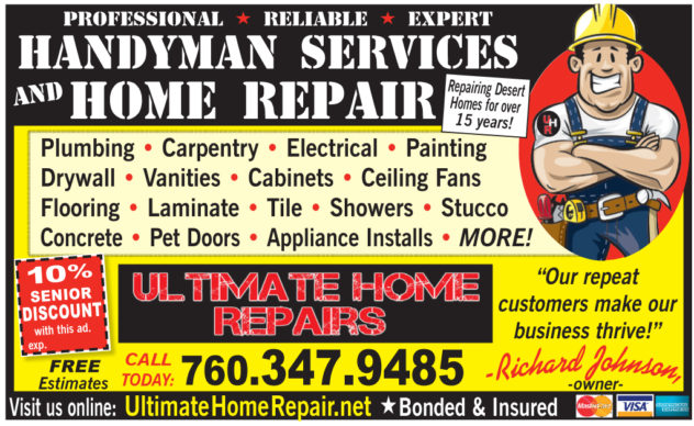 Ultimate Home Repairs - Business Card Ad